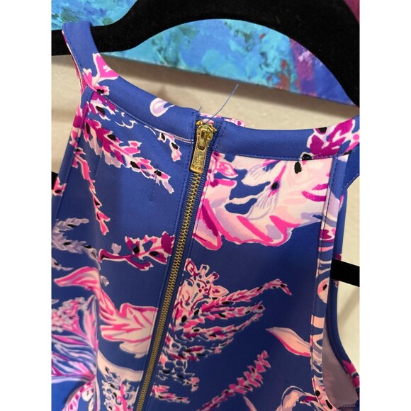 Lilly Pulitzer x Caesara Peplum Dress Iris Wild Within - Picture 8 of 9